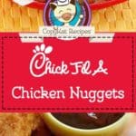 Collage of homemade copycat Chick Fil A chicken nuggets photos.