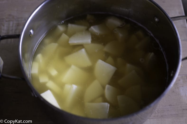 cooking potatoes in chicken stock