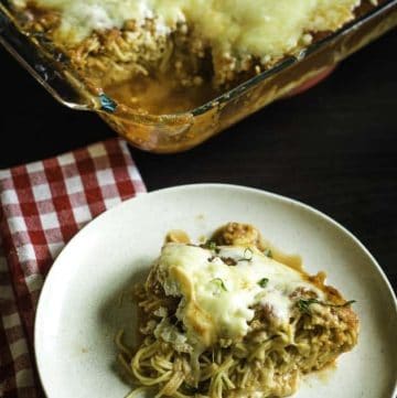 cheesy spaghetti pie casserole