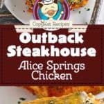 Collage of homemade copycat Outback Steakhouse Alice Springs Quesadilla photos.