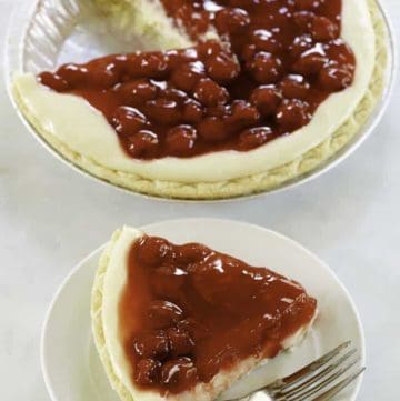a slice of cherry-o-cheese pie