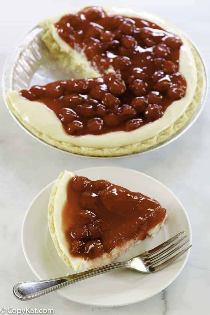 a slice of cherry-o-cheese pie