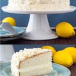 Homemade Olive Garden Italian Cream Cake photo collage