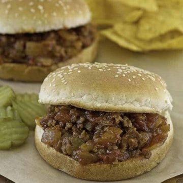 two homemade sloppy joes