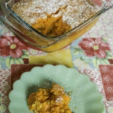 classic carrot pudding on a plate