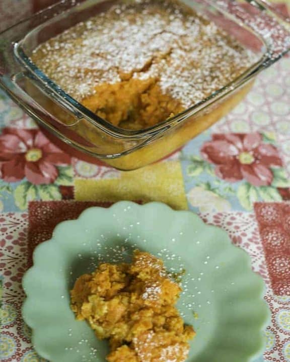 classic carrot pudding on a plate