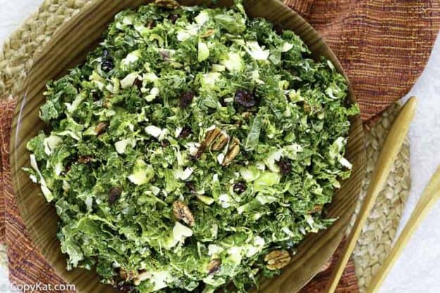 fresh Brussels sprouts and kale salad