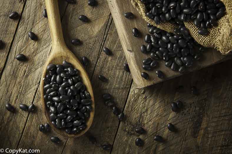 sorting black beans