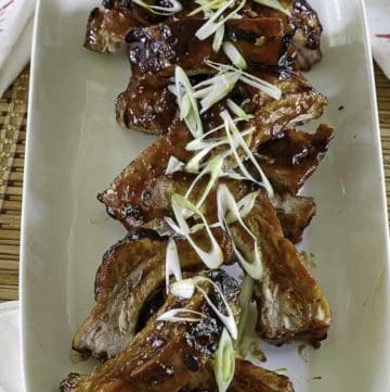 chinese spare ribs - cooked pork ribs