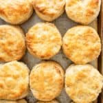 biscuits on a baking sheet