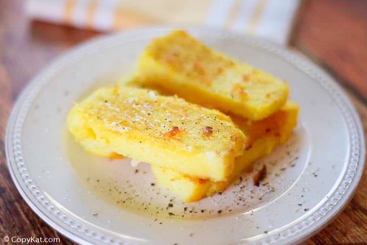 fried cornmeal mush on a plate