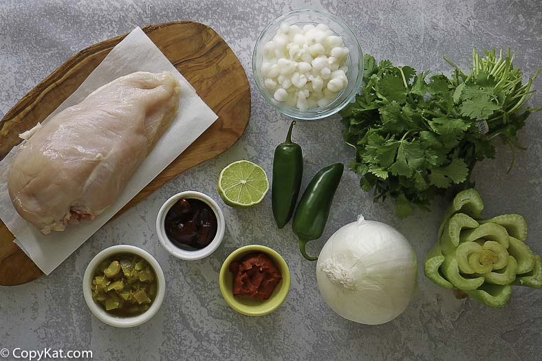 chicken, cilantro, celery, onions and more to make southwest chicken soup