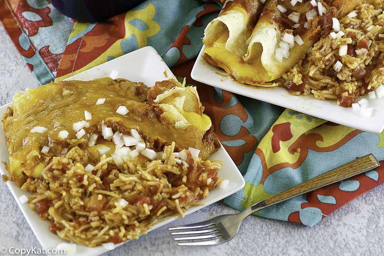 Cheese enchiladas on plate