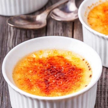 three servings of creme brulee