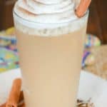 homemade Starbucks horchata frappuccino in a glass
