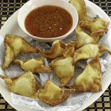 wontons filled with cream cheese