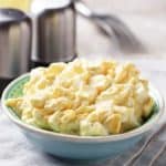 a bowl of homemade Kenny and Ziggy's Deli Egg Salad