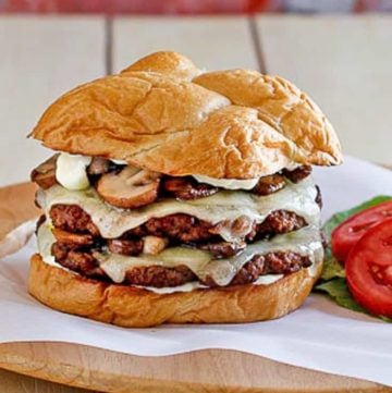 truffle mushroom swiss burger