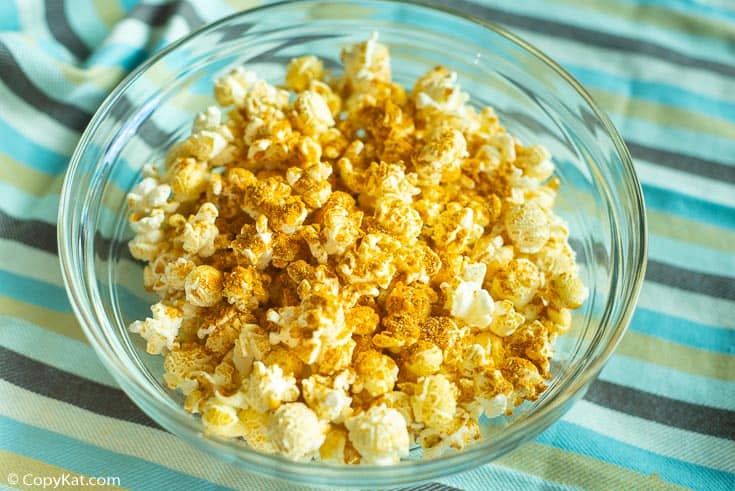 a bowl of curry popcorn