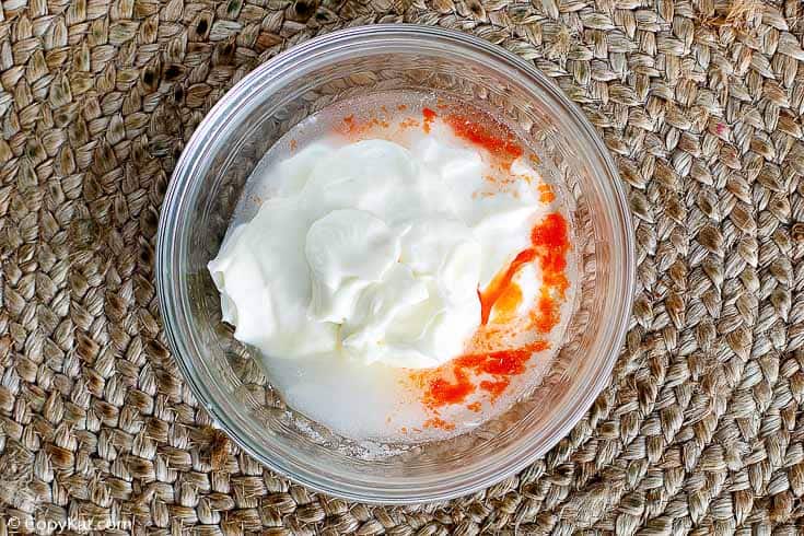 Jan Sauce ingredients in a mixing bowl