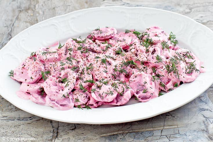 roasted beet salad with sour cream dressing