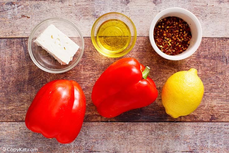 Roasted Red Pepper Dip Ingredients