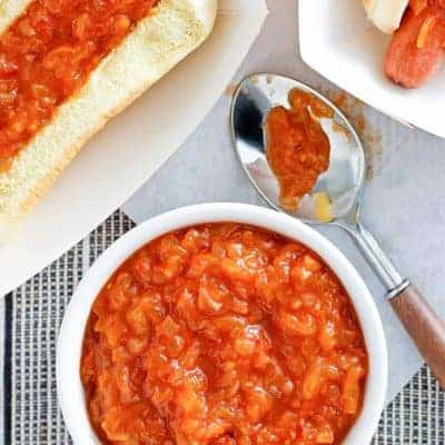 , Sabretts Onions in Sauce for Hot Dogs