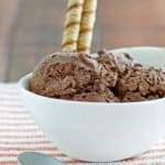 a bowl of homemade chocolate ice cream