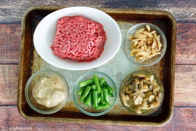 hamburger green bean casserole ingredients