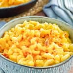 a bowl of homemade Stouffers macaroni and cheese