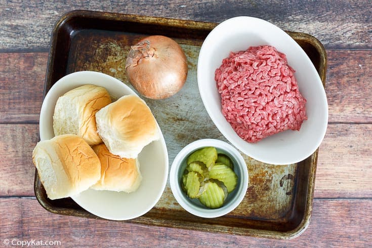 Homemade White Castle Hamburgers Ingredients