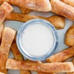 cinnamon bread sticks and icing dipping sauce