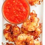 coconut shrimp and dipping sauce