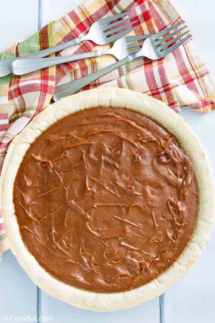 a whole chocolate cream pie