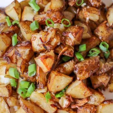 oven roasted potatoes on a platter