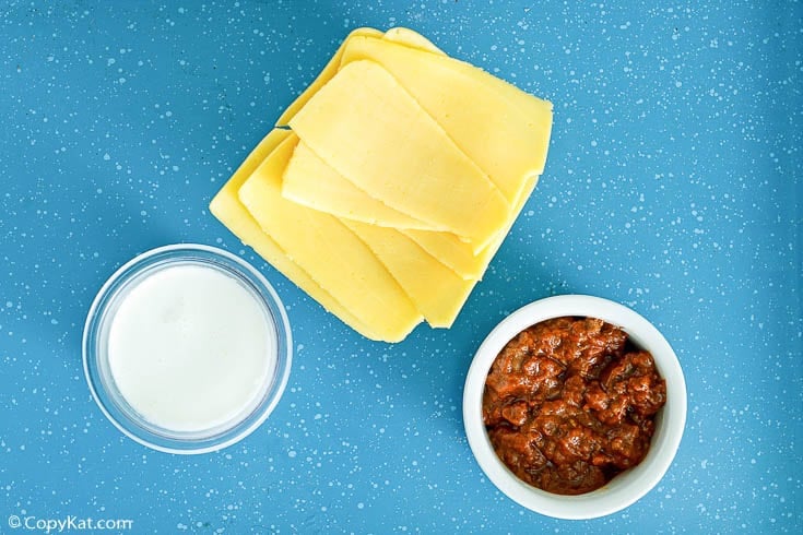 Ingredients for Chili's Skillet Queso made in a crock pot