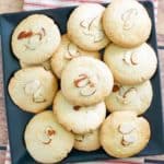 Chinese almond cookies on a platter