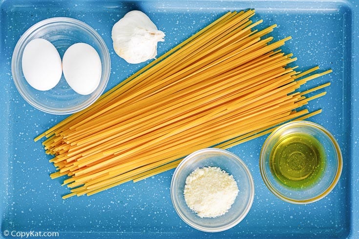 Pasta with egg ingredients