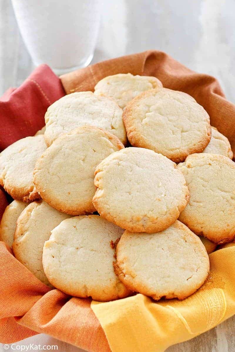 cream cheese cookies in a basket