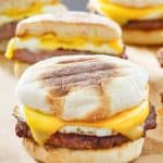 homemade McDonald's Sausage Egg McMuffins