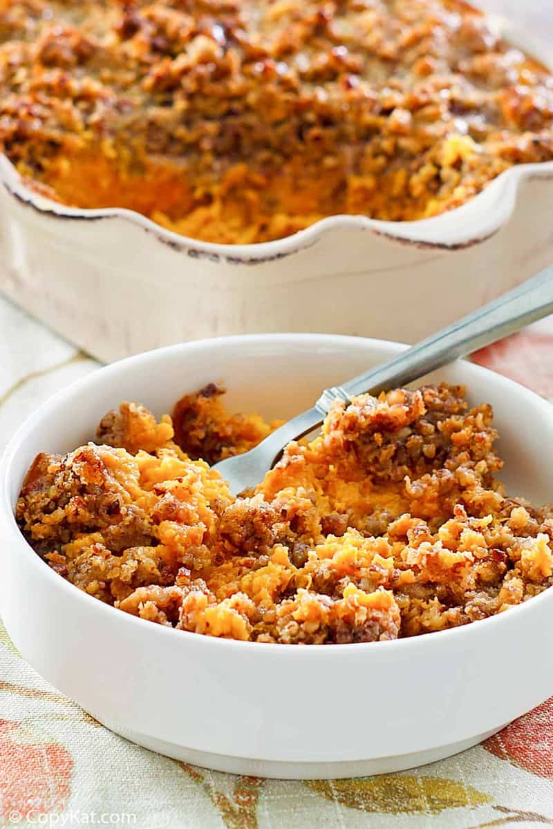 Sweet Potato Casserole with Pecan Topping - CopyKat Recipes