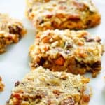 three Hello Dolly bars on parchment paper