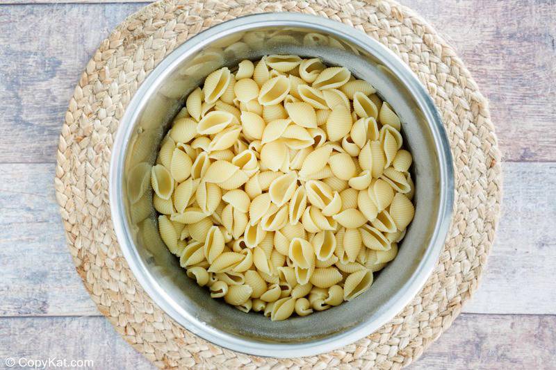 cooked pasta in an Instant Pot bowl