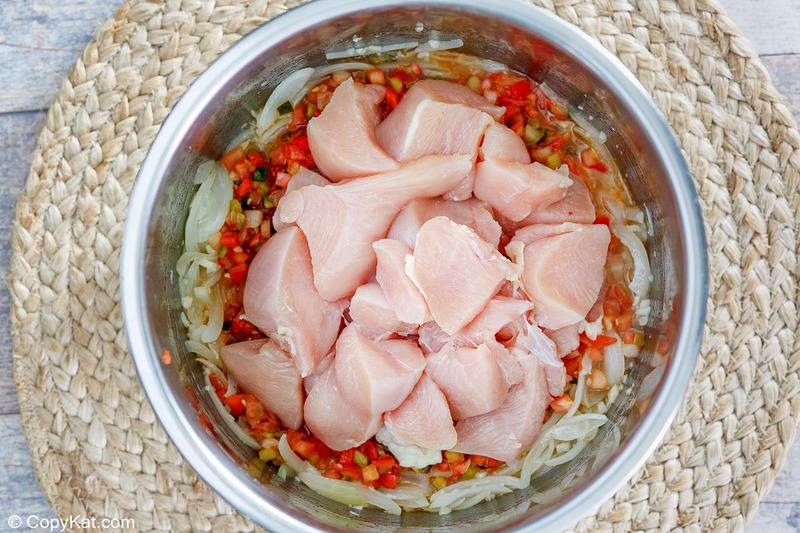 Instant Pot salsa chicken before cooking