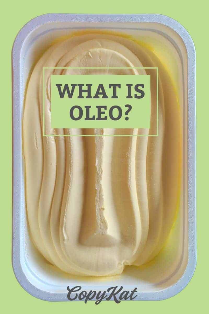 a tub of oleo margarine