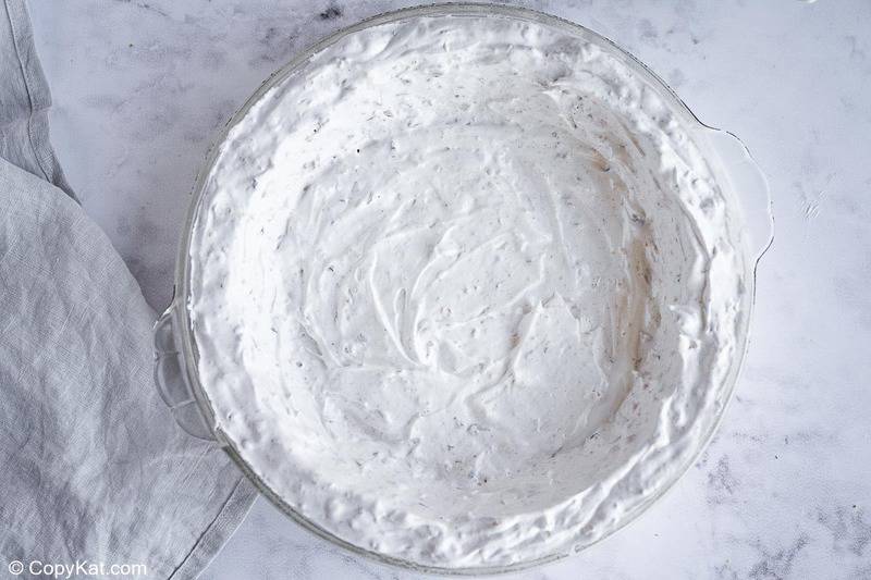 pecan cracker meringue crust in a pie pan