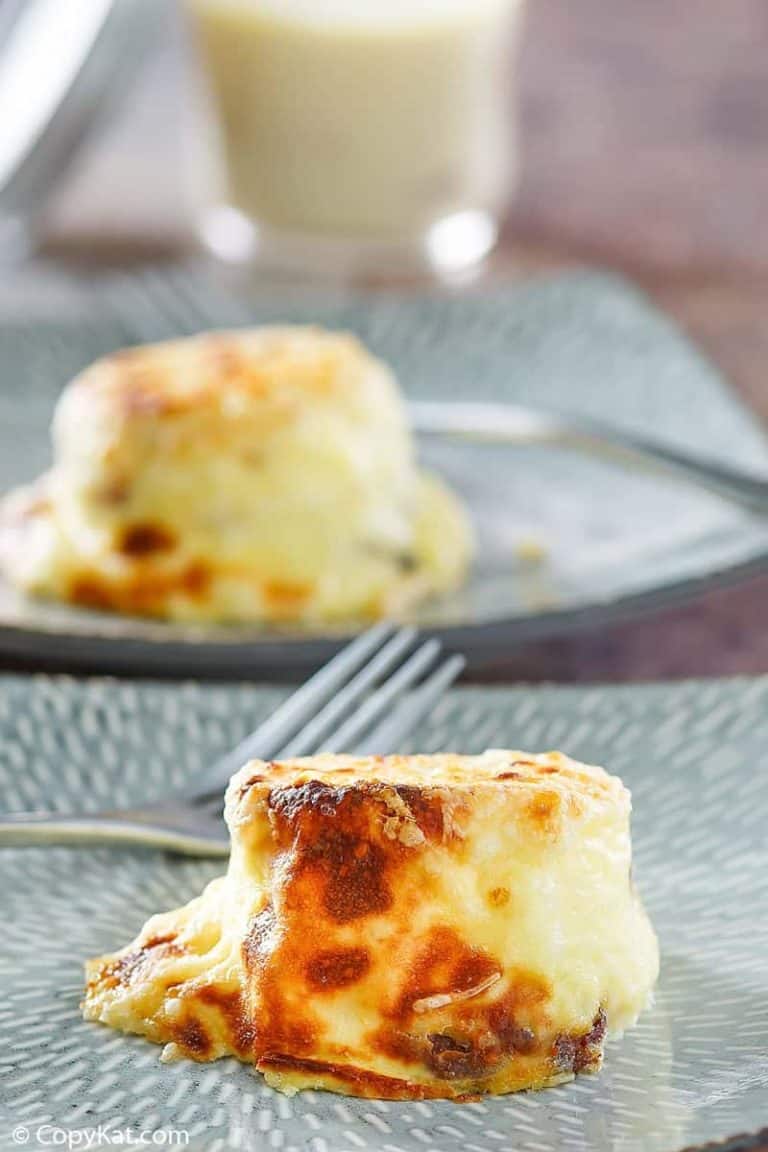 homemade Starbucks egg bites with bacon and gruyere cheese on plates