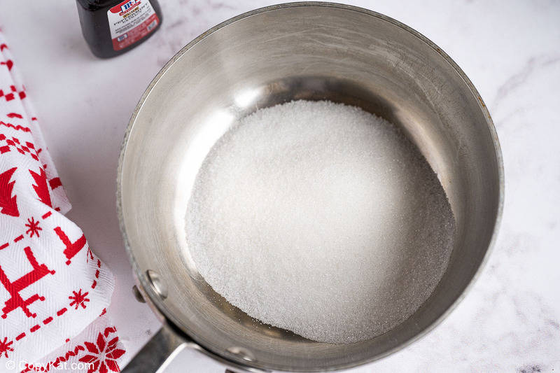 sugar in a pan