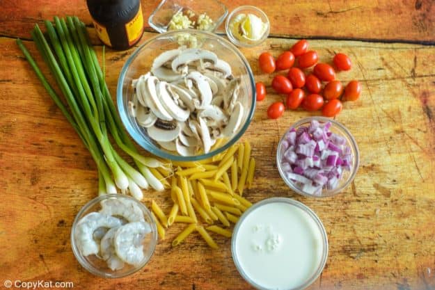Bennigan's shrimp pasta ingredients