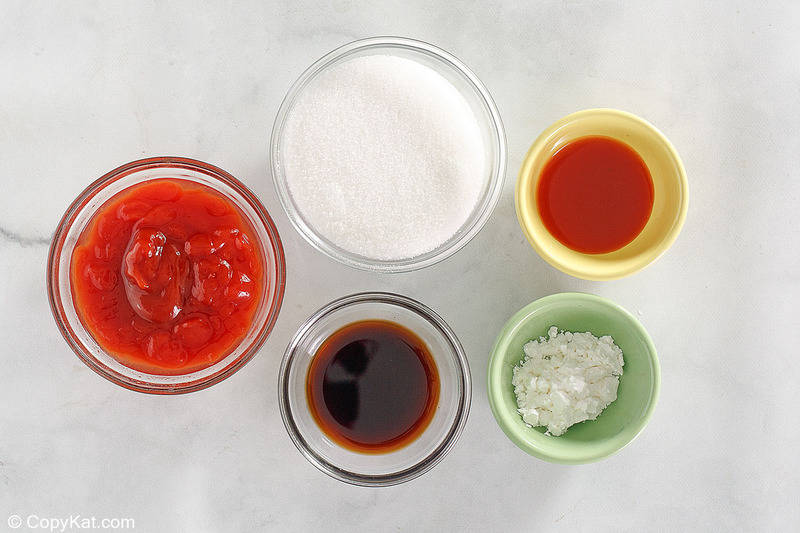 Ingredientes de la salsa agridulce del Palacio Imperial Chino